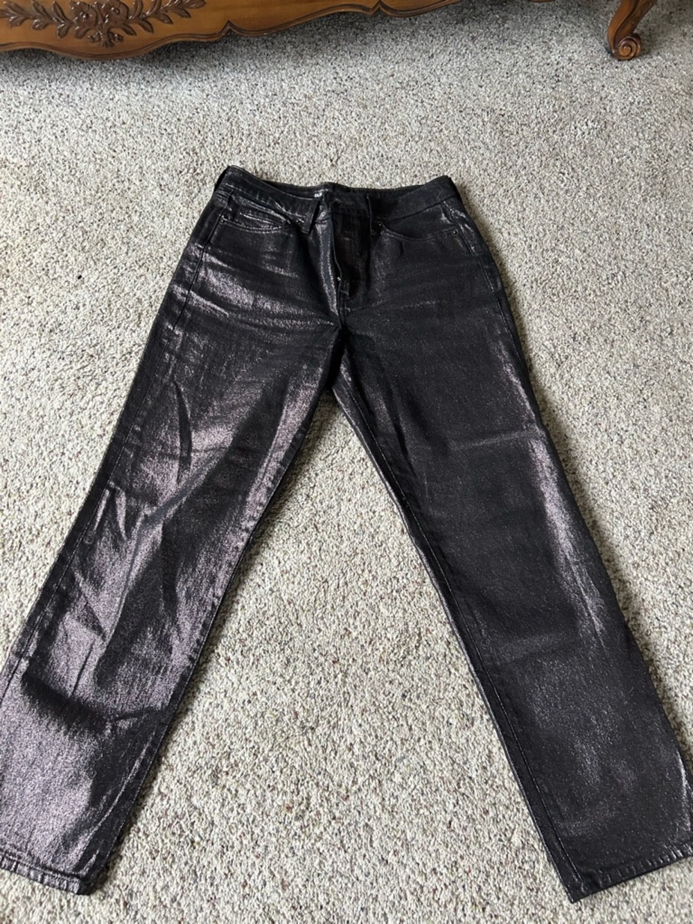 Old Navy Metallic Bronze High-Rise Jeans